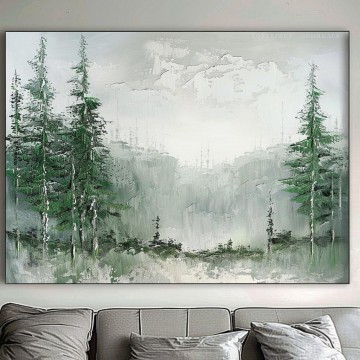 Landscapes Painting - Original Nature Painting woods works mountain scenery